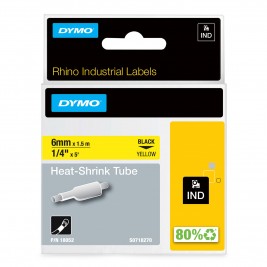 Dymo Rhino Termotoru 18052 6mm x 1.5m must kollasel