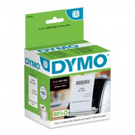 Dymo 2191636 Sildid 57 mm x 91 m (pidev paber, mittekleepuv)
