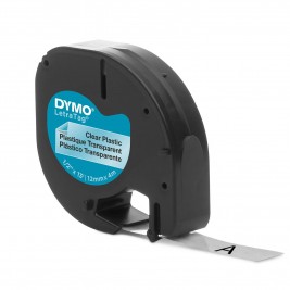 Dymo LetraTag Plastiklint S0721540 12mm x 4m 