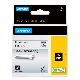 Dymo Rhino IselamineeruvLint 1734821 24mm x 5.5m must valgel