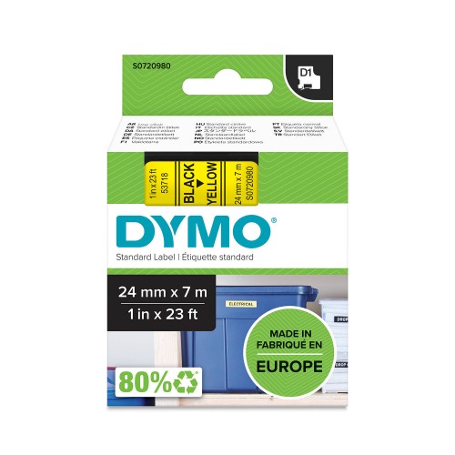 Dymo Lint D1 53718 24mm x 7m / must kollasel – S0720980