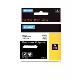 Dymo Rhino Polüestri riba Lint 1805440 9mm x 5.5m must läbipaistval / tugevalt kleepuv